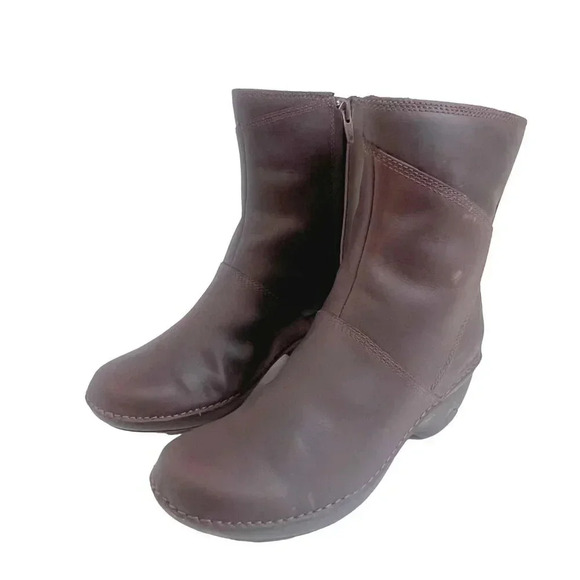 Merrell Emma Brown Leather Mid Calf Boots in Brunette Women's Size 7 - Picture 2 of 11